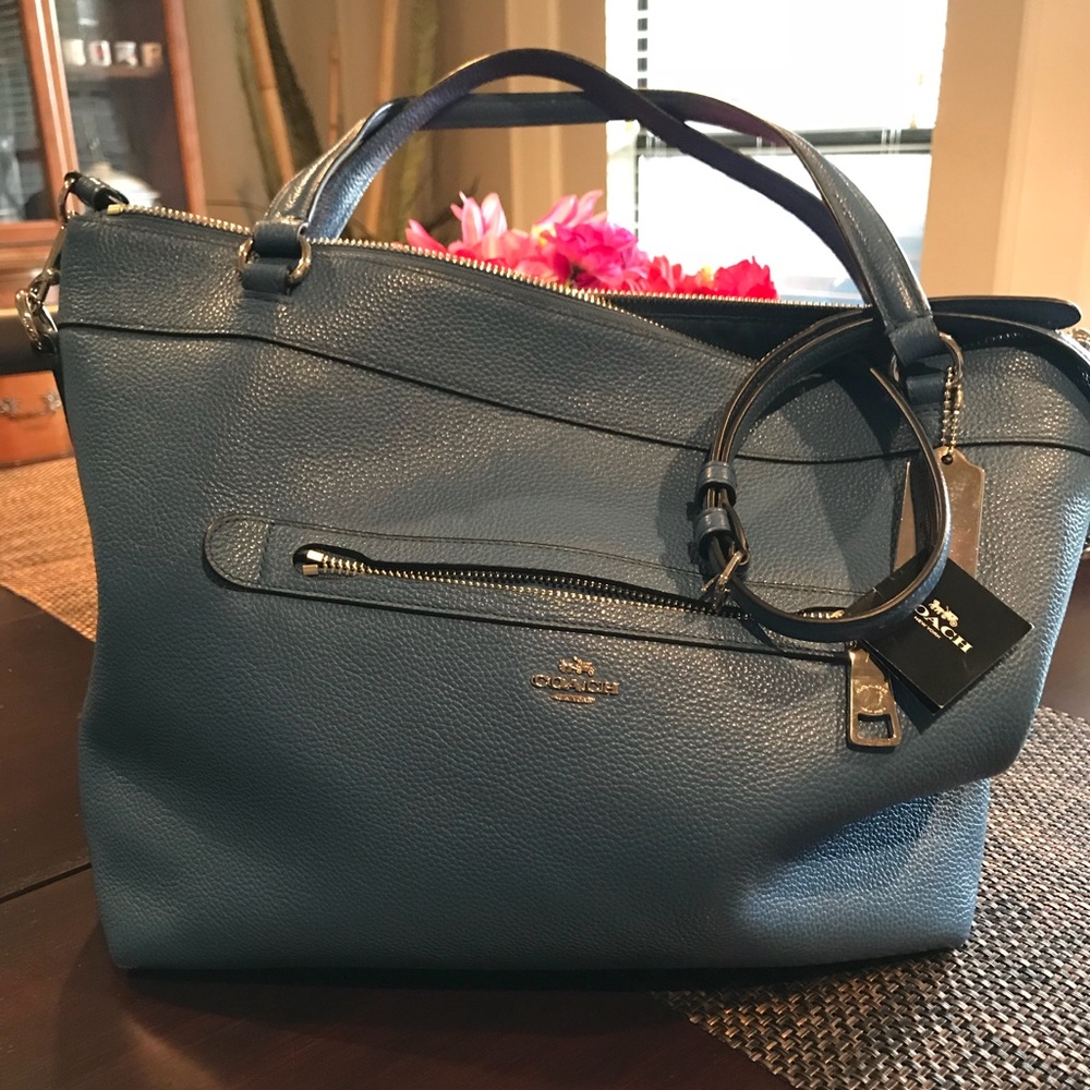 Coach Tyler Pebble Leather tote